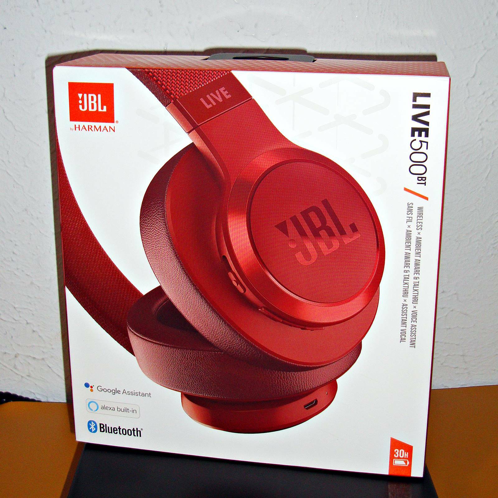 【NEW】JBL LIVE 500BT AROUND-EAR WIRELESS HEADPHONE – RED