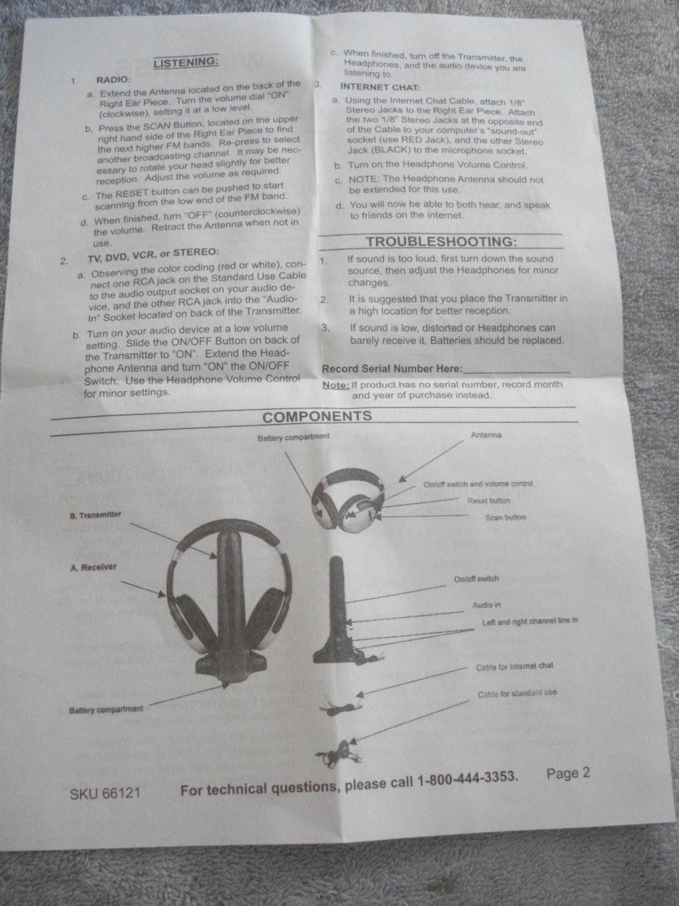 NEW 4 in 1 FM HI-FI WIRELESS HEADPHONE & NEW APPLE IPOD SHUFFLE 1GB