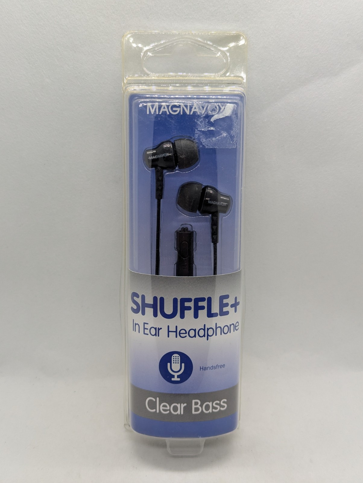 Magnavox Shuffle+ In Ear Headphones w/ Handsfree Mic & Music Ctrl, Black – NEW