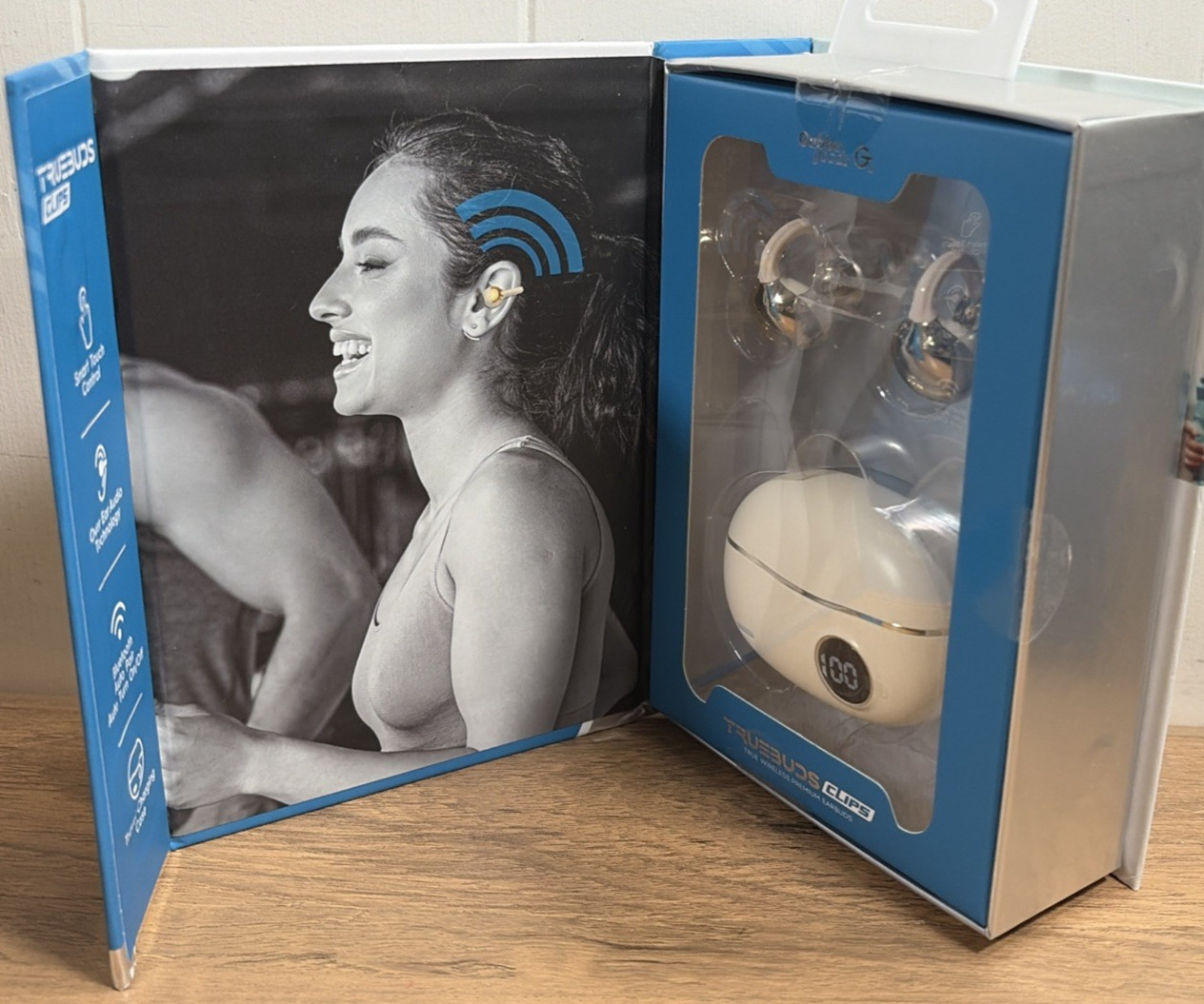 TrueBuds Clips True Wireless Premium Earbuds Gabba Goods Beige Bluetooth New