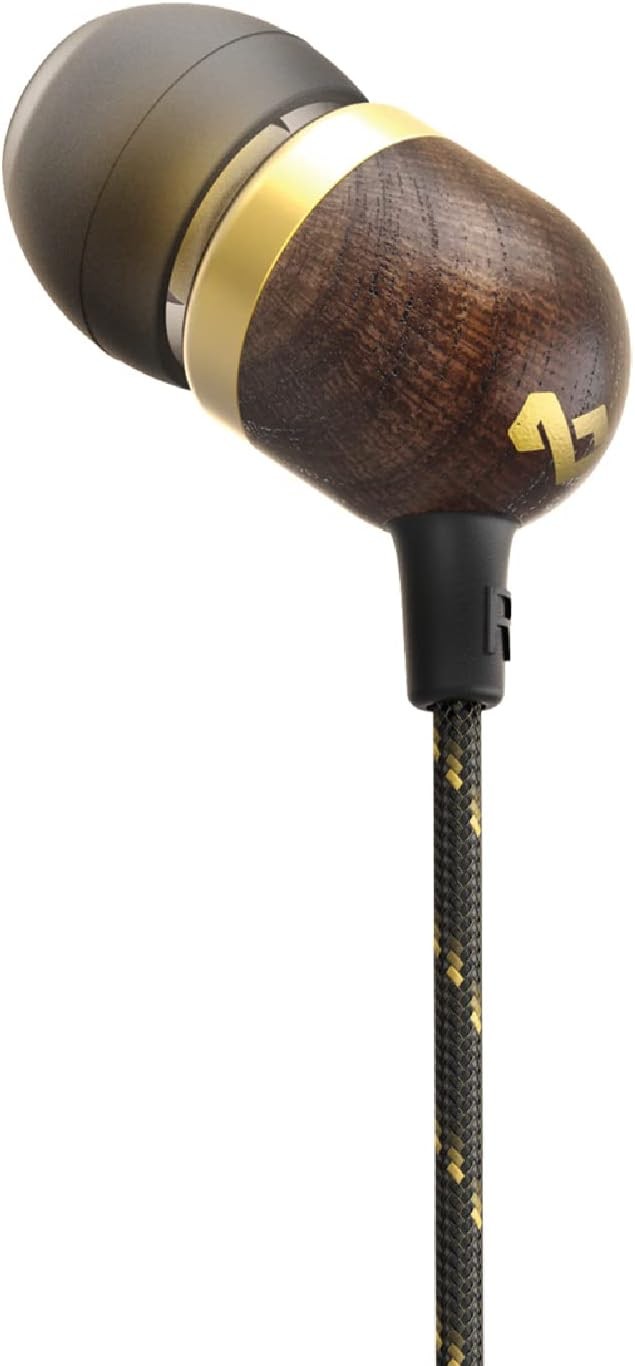 House of Marley Smile Jamaica Wired Earbuds w/ Mic Noise Isolating Brass