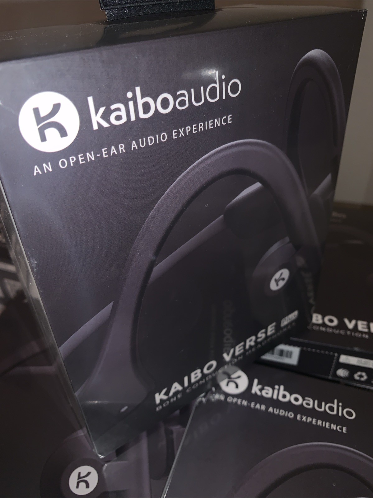 Kaibo Verse Plus Bone Conduction Headphones Multipoint Pairing Midnight Black