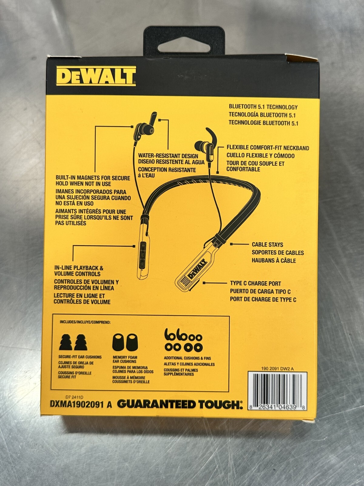 DEWALT Pro Neckband Wireless Earphones