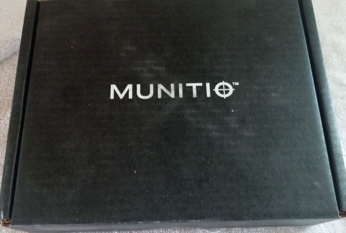 Munitio Billets 9mm Earphones in-line Mic Battle Gray Tactical Case Open Box