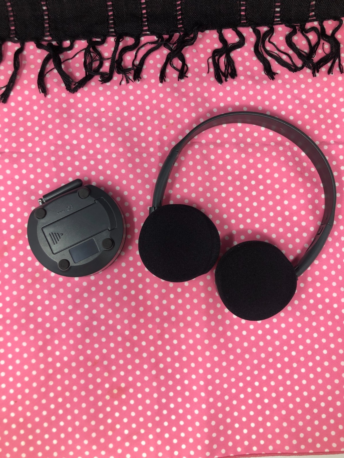FM Transmitter with Wireless Headphones