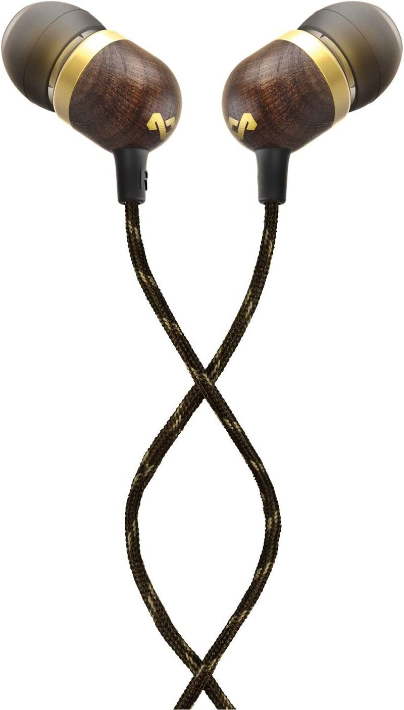 House of Marley Smile Jamaica Wired Earbuds w/ Mic Noise Isolating Brass