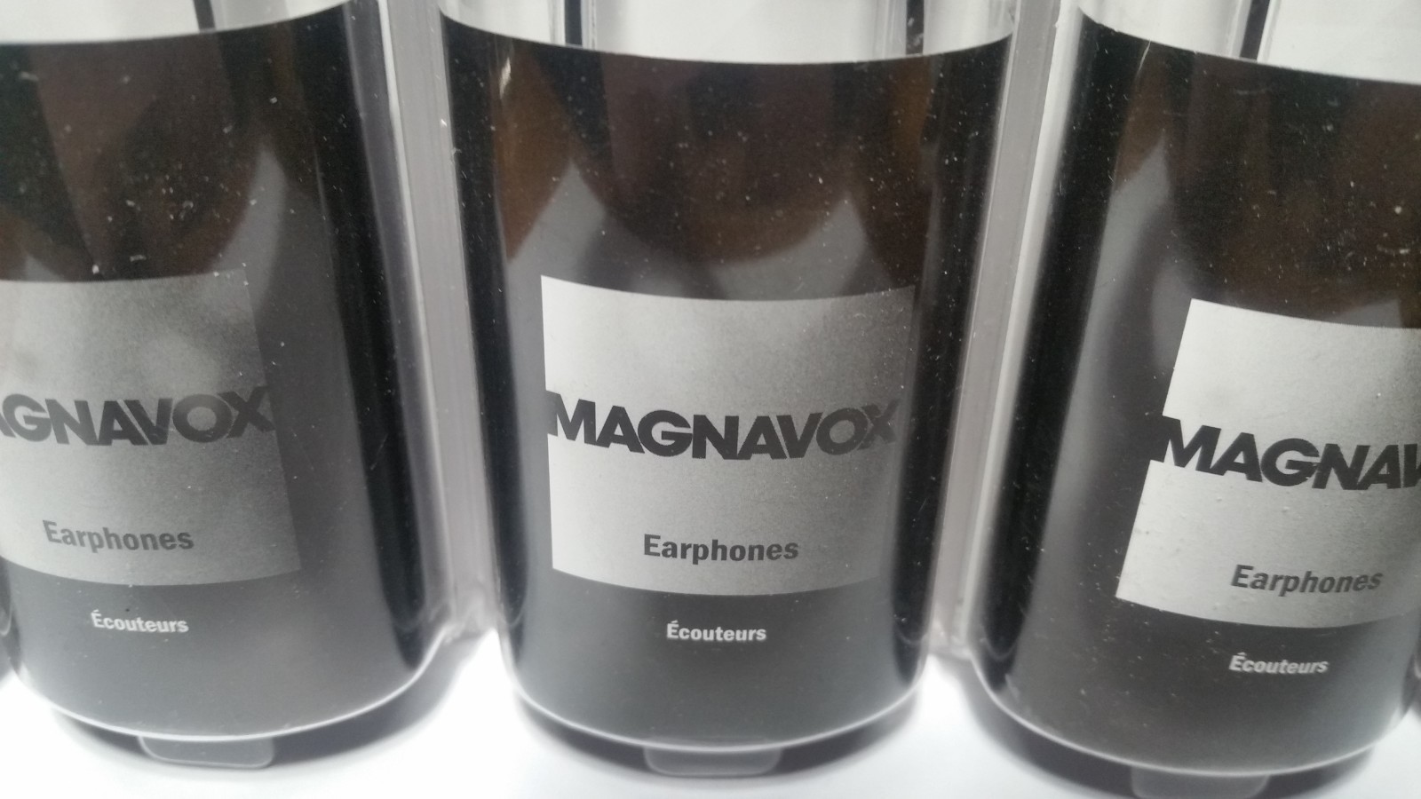 Magnavox Earphones Clear Sound Black 5 Pack