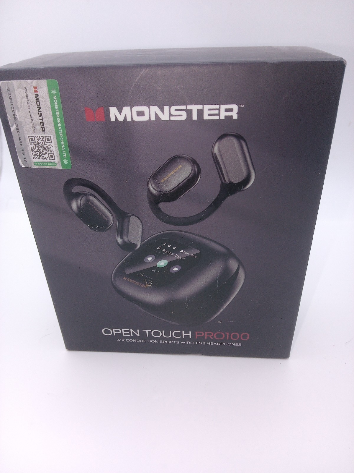 Monster Open Touch Pro 100, Open Ear Headphones Touch Screen Earbuds, Bluetooth