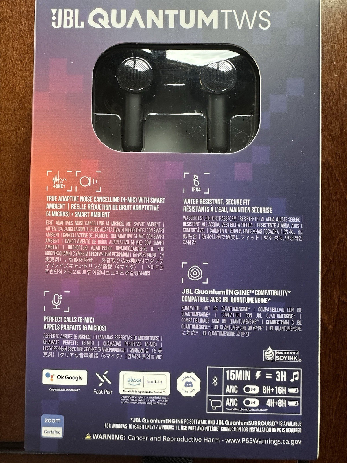 JBL QUANTUM TWS True Wireless in-Ear Gaming Headphones (Black)