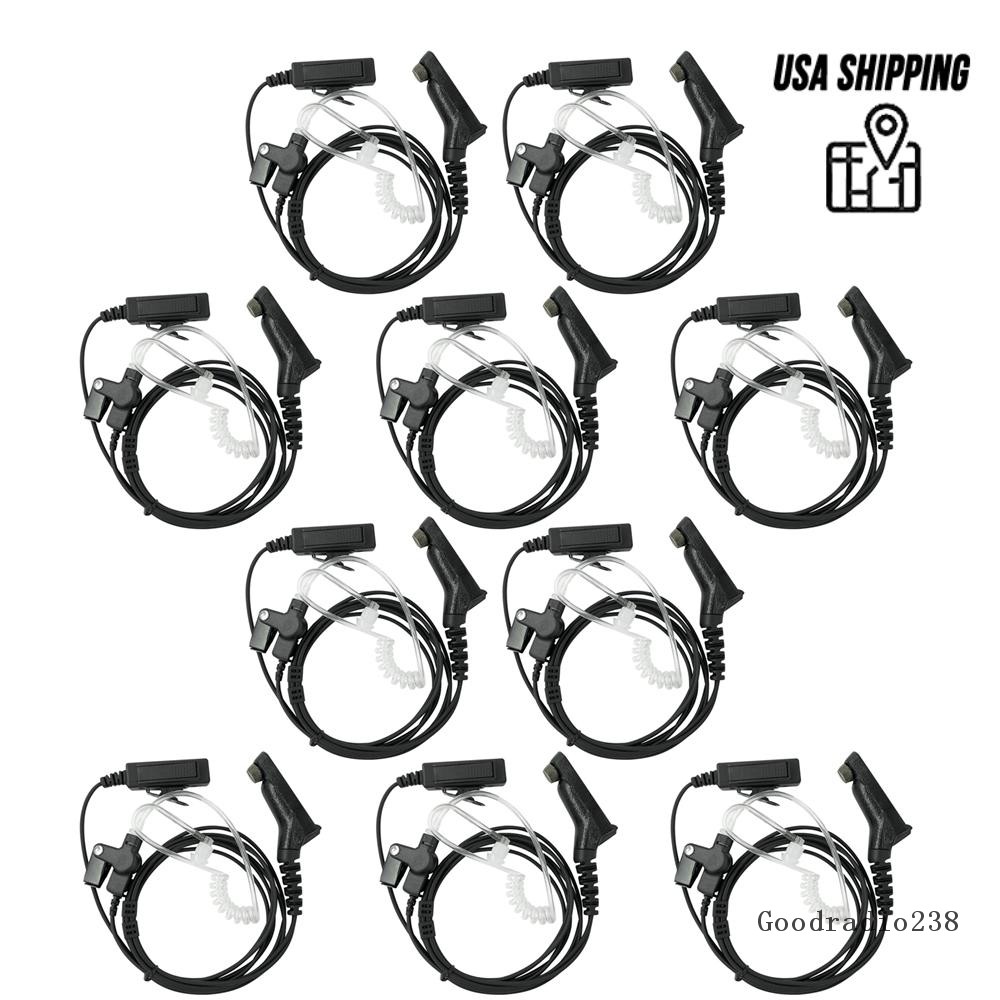 10x 2-Wire Earpiece Earphone for XPR6550 XPR6350 XPR7550 APX6500 APX7000 APX8000