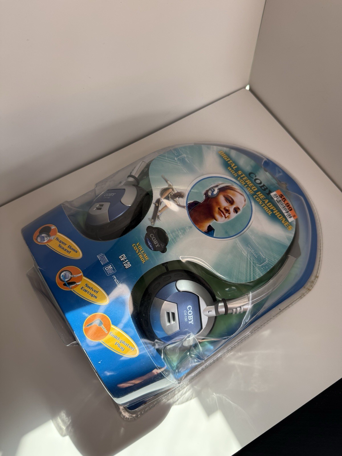 Coby CV-130 Super Bass Digital Stereo Headphones New In Box Sealed