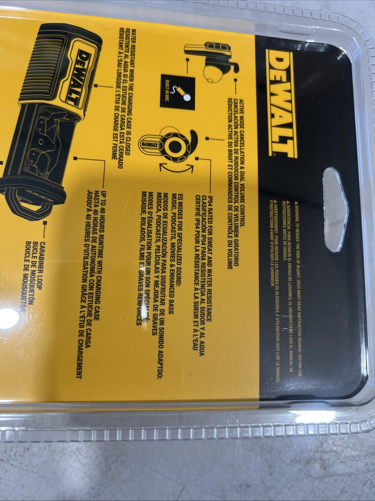 DEWALT Jobsite Pro X2 ANC True Wireless Bluetooth Earbuds IP54, 190 2097 DW2
