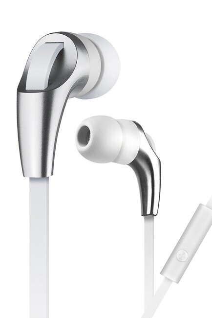 *** Merkury Innovations elements METALLIC EARBUDS Silver-White