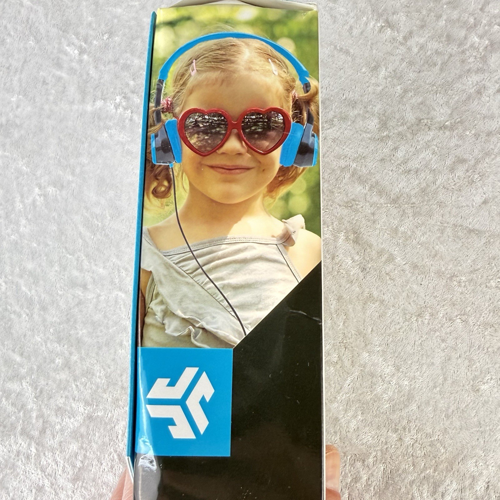 JLAB Audio JBuddies Folding Kids Headphones – Ages 2-8 Years, Blue/Gray – New