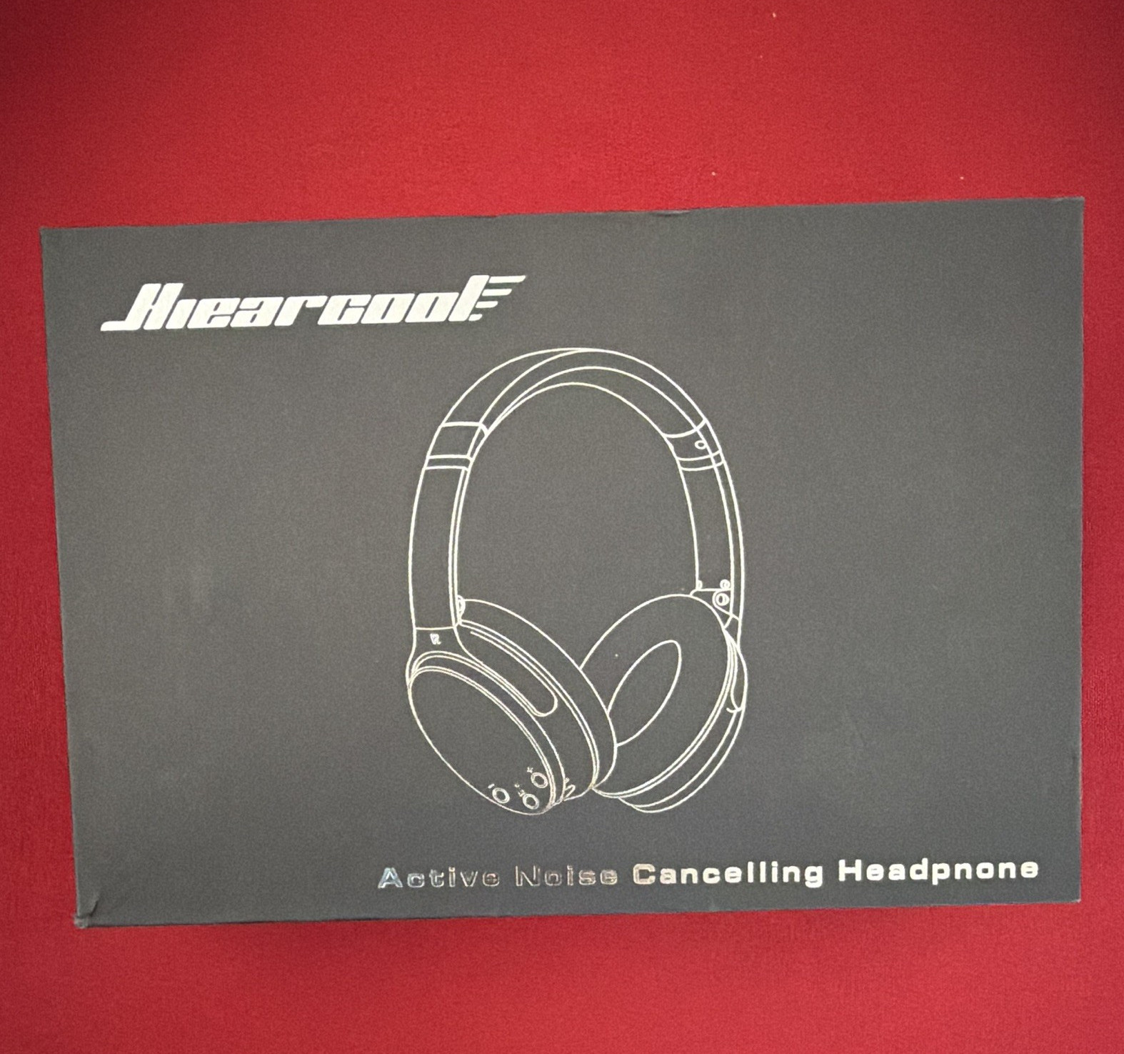 Hearcool ANC Noise Cancelling Bluetooth Wireless Over-Ear Headphones Black