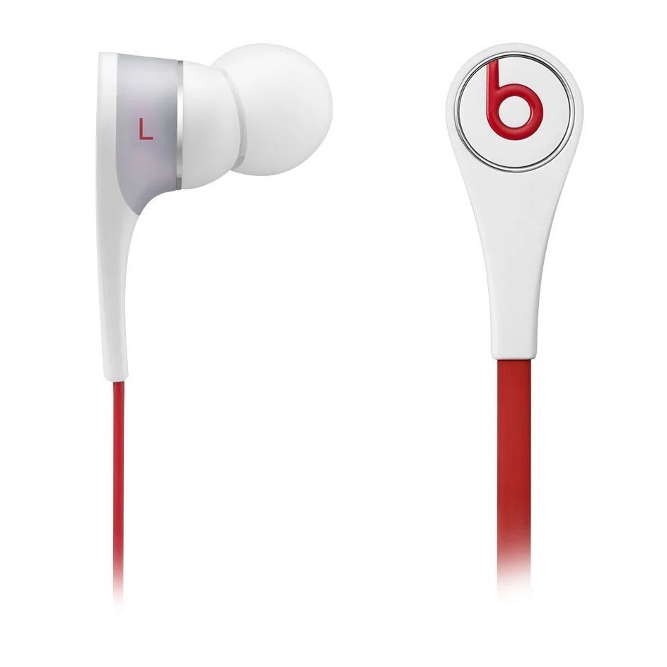 Beats by Dr. Dre Tour In-Ear Earbuds (810–00009) White/Red – ORIGINAL BOX / CASE