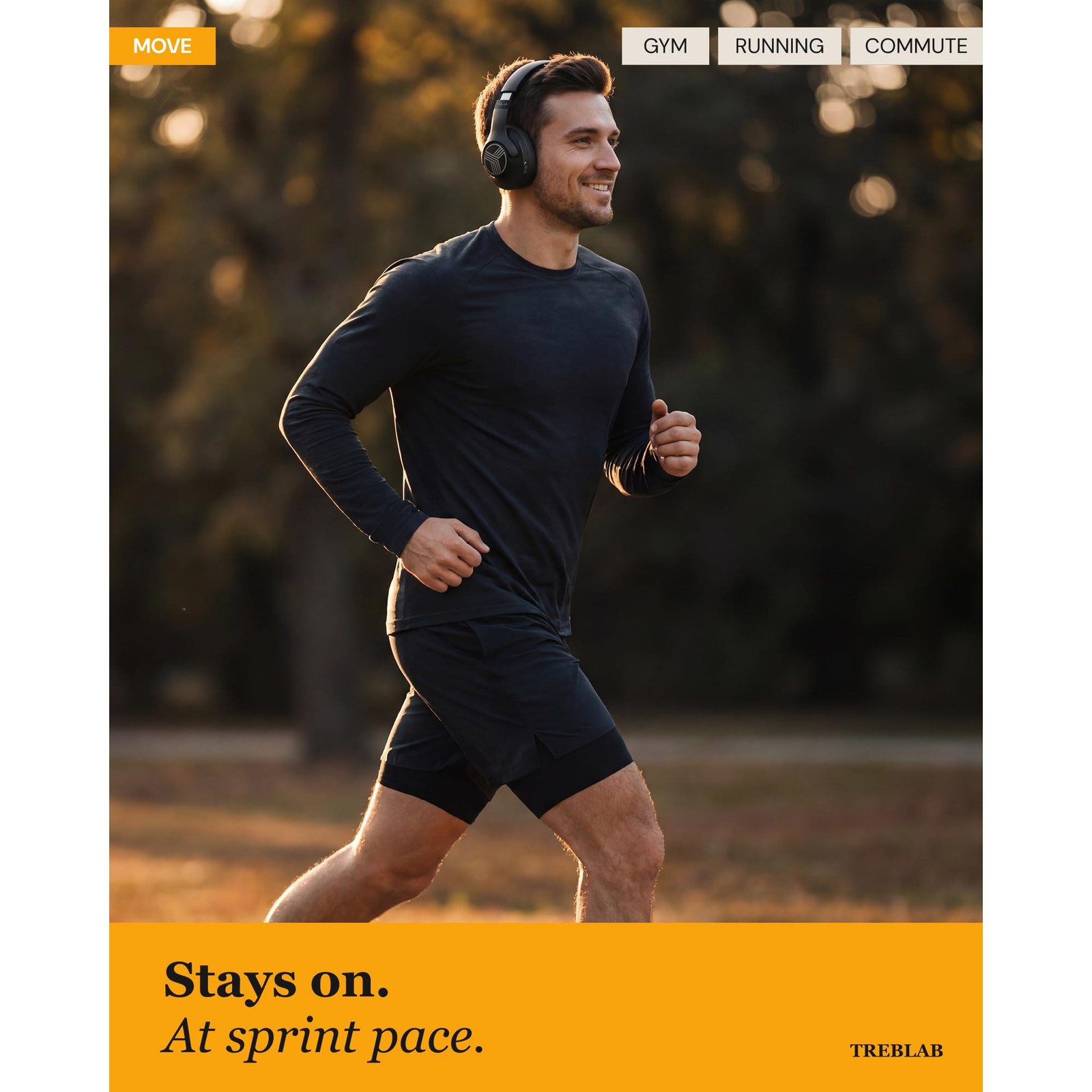 TREBLAB Z2 Sports Wireless Headphones Bluetooth HD Sound, Deep Bass, 35H Battery