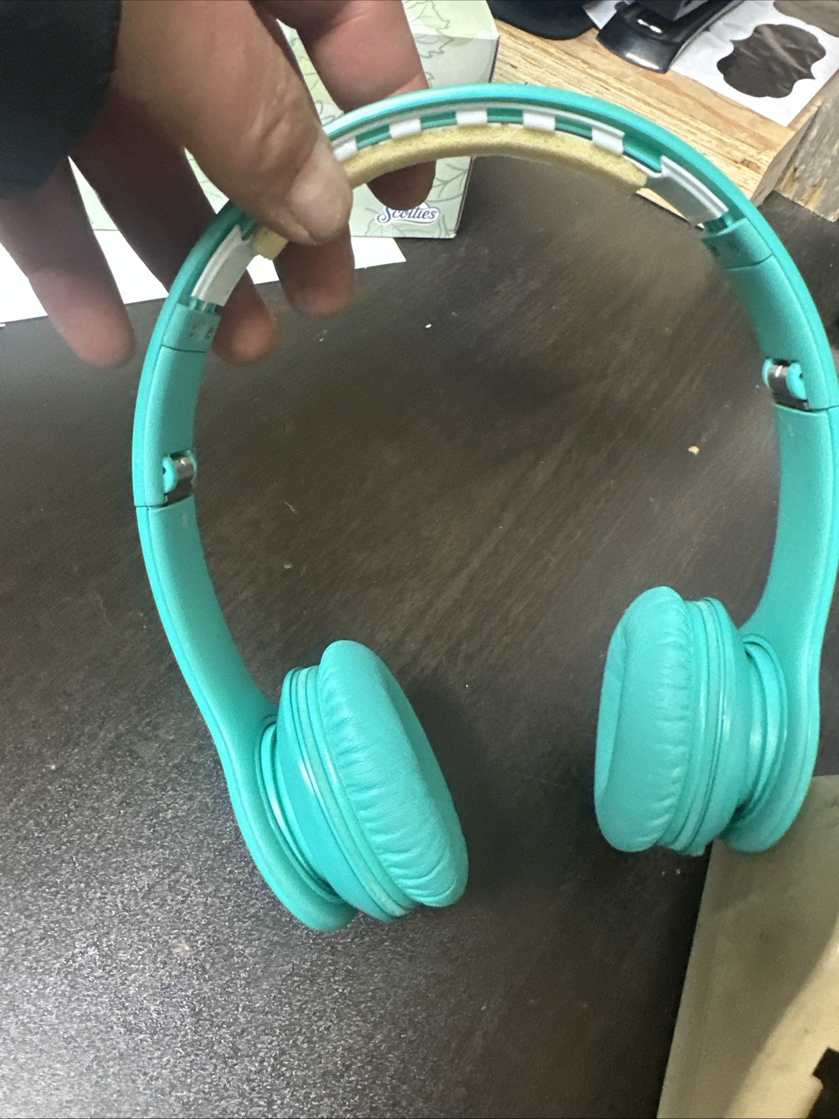 Beats Bye Dr. Dre On Ear Headphones Earphones Headband Wired Headset Aqua