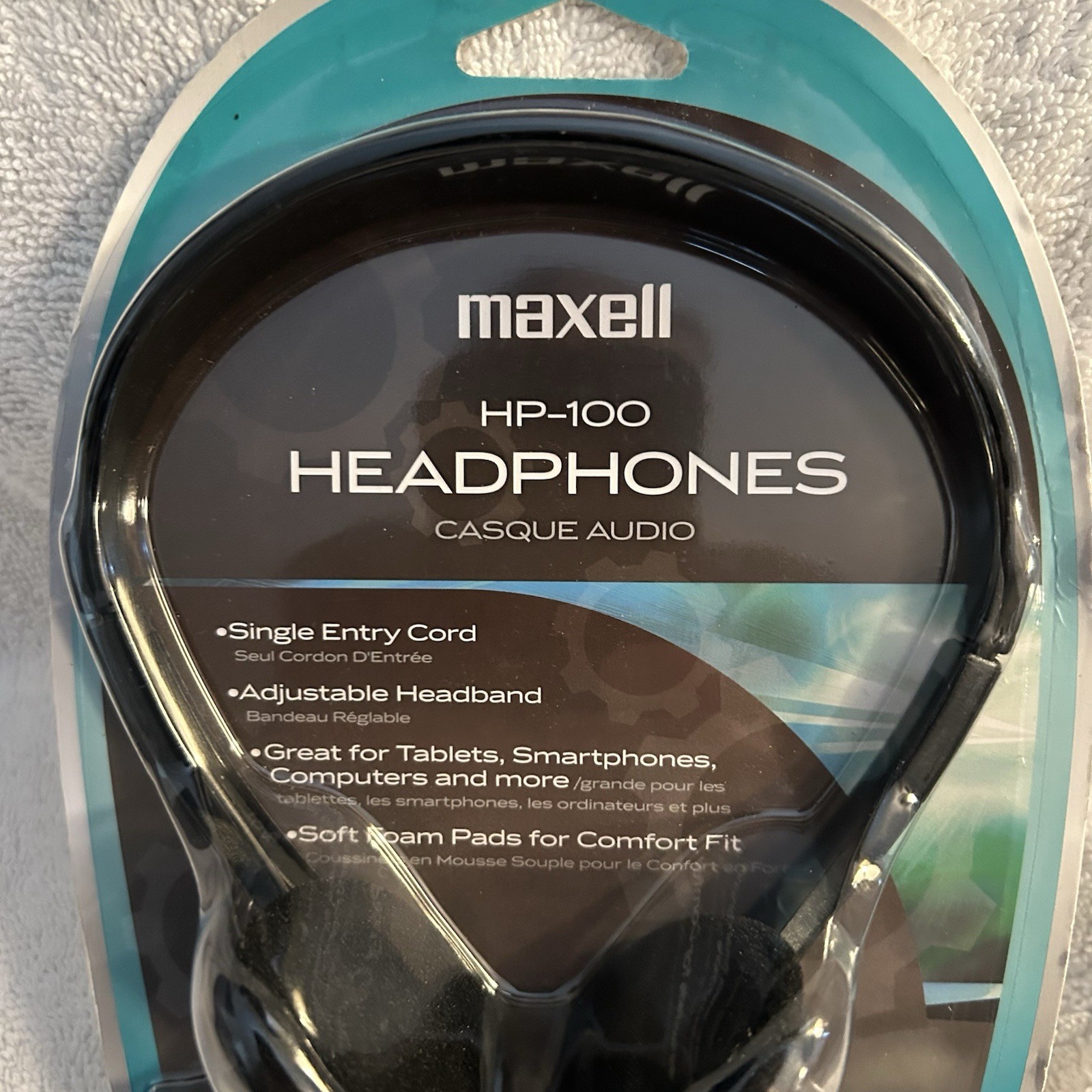 NEW – Maxell Headphones HP-100 Lightweight Adjustable Headband – 3.5mm – 190319