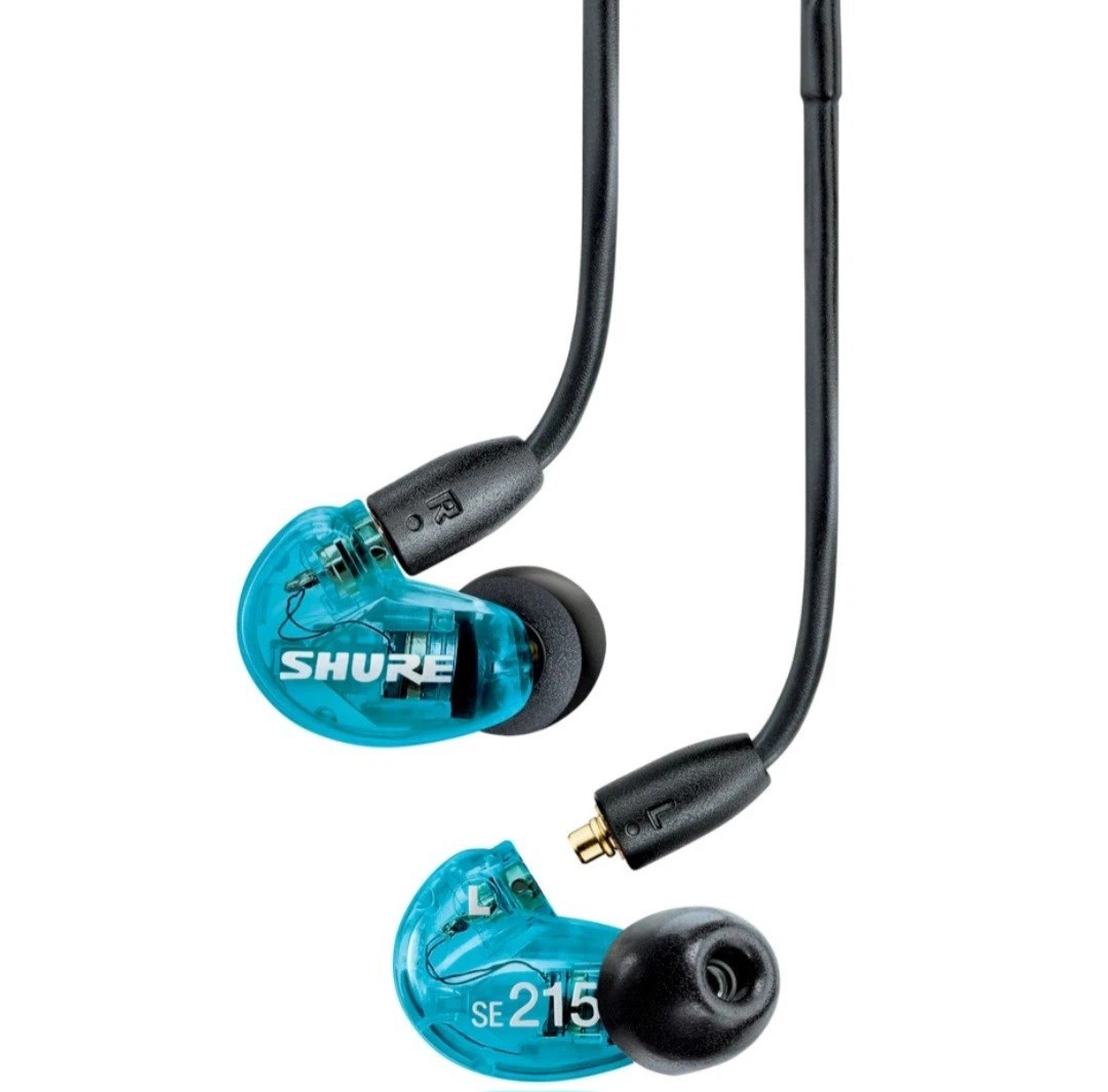 Shure SE215SPE BLUE Sound Isolating In-Ear DJ Monitoring Headphones/Earphones