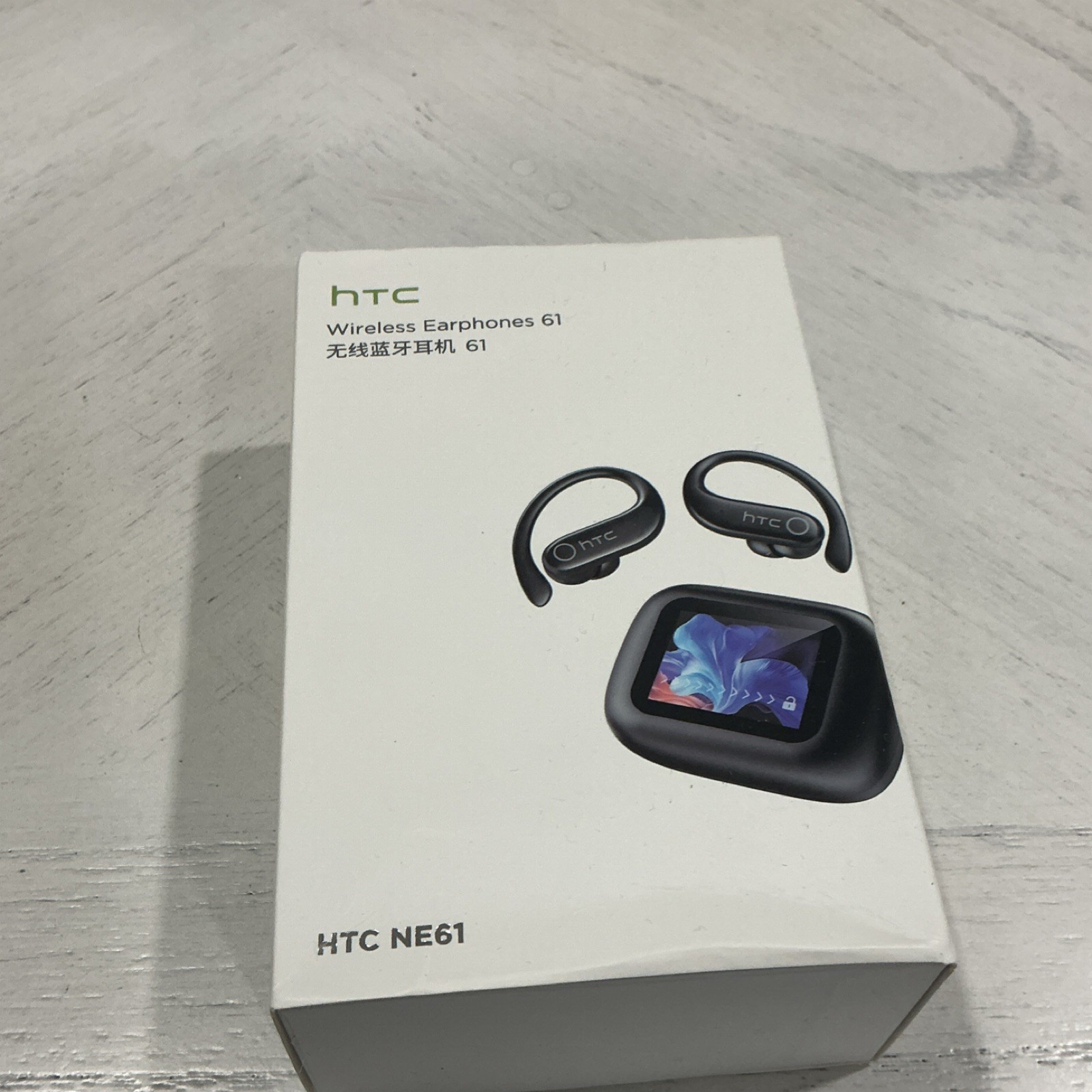 HTC NE61 Wireless Bluetooth Ear-hook Headphones, HD Voice, Stereo, Black