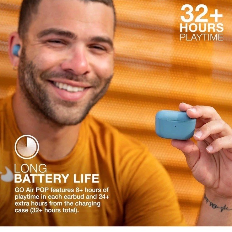 JLab EBGAIRPOPRSLT124 GO Air POP True Wireless In-Ear Headphones – Slate