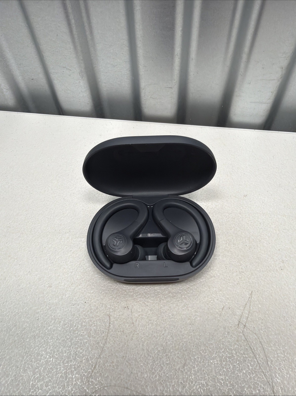 JLab Go Air Sport True Wireless Bluetooth Earbuds with Charging Case – Black