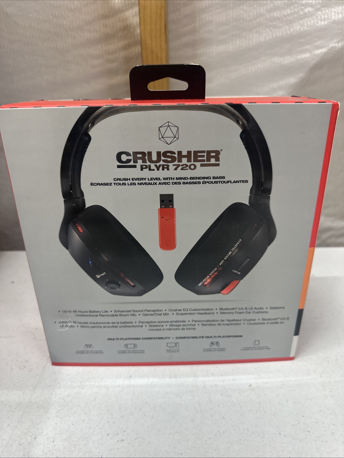 Skullcandy Crusher PLYR 720 Wireless Gaming Headset W/ THX Audio New