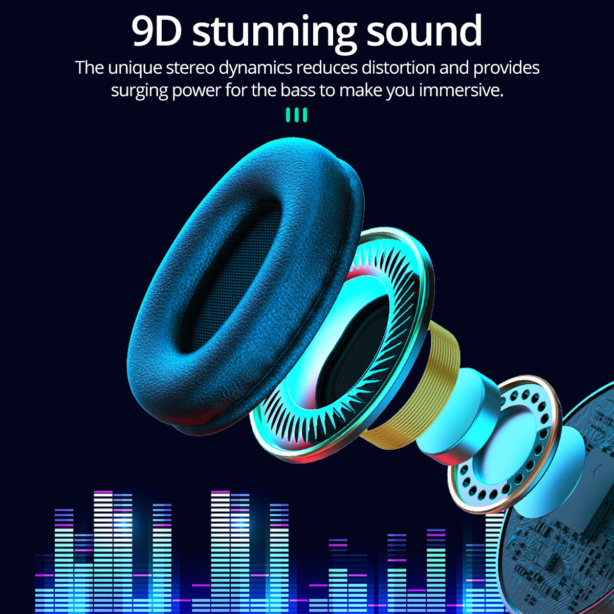 Wireless Headphones Super Bass Bluetooth Headsets Foldable Stereo Earphones Mic