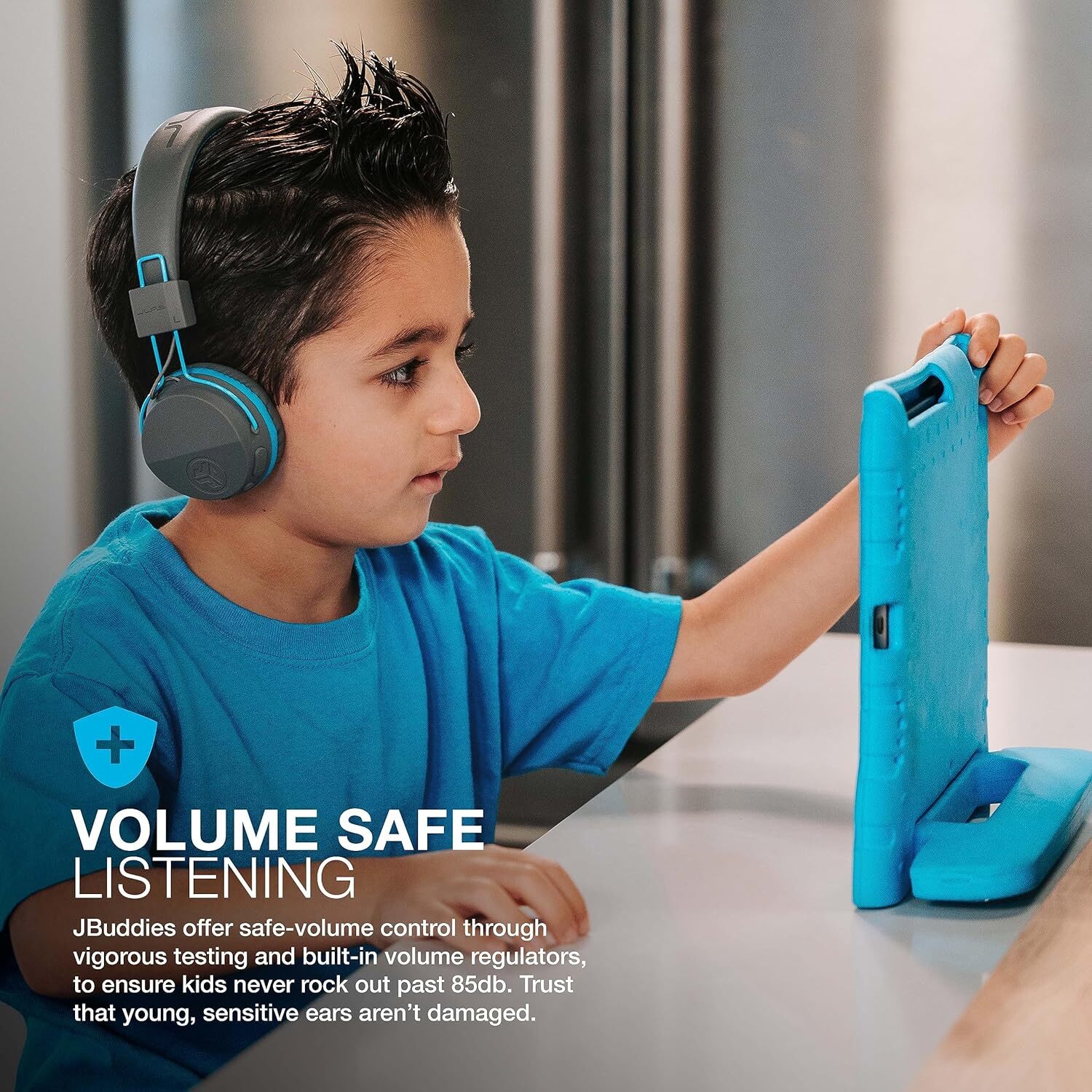 JLab JBuddies Studio Wireless & Wired Kids Bluetooth Headphones, Volume Limiter