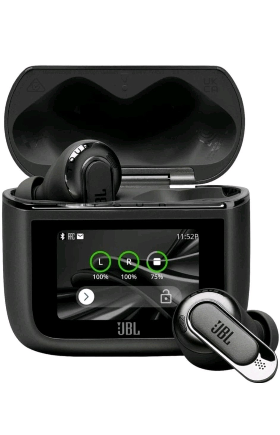 JBL Tour Pro 3 Noise Cancelling Earbuds (color: Black) Smart Charging Case