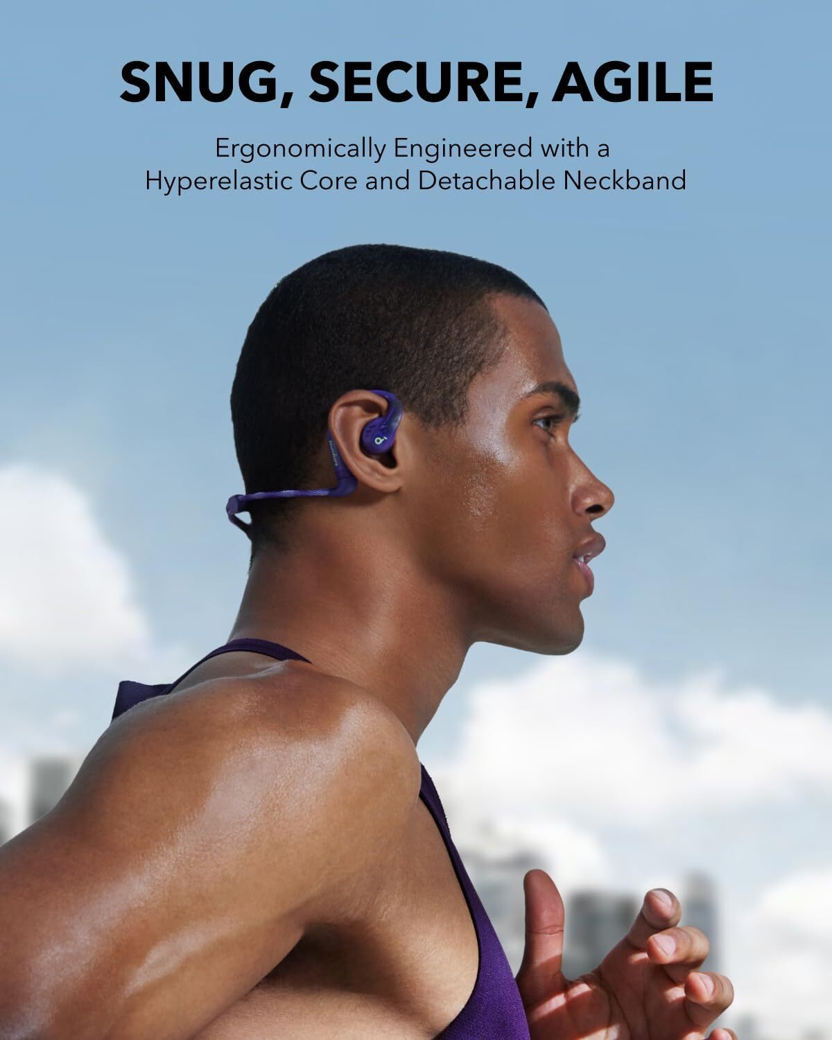 Soundcore AeroFit Pro Open-Ear Headphones LDAC Sport Earbuds 46H Play|Refurbish