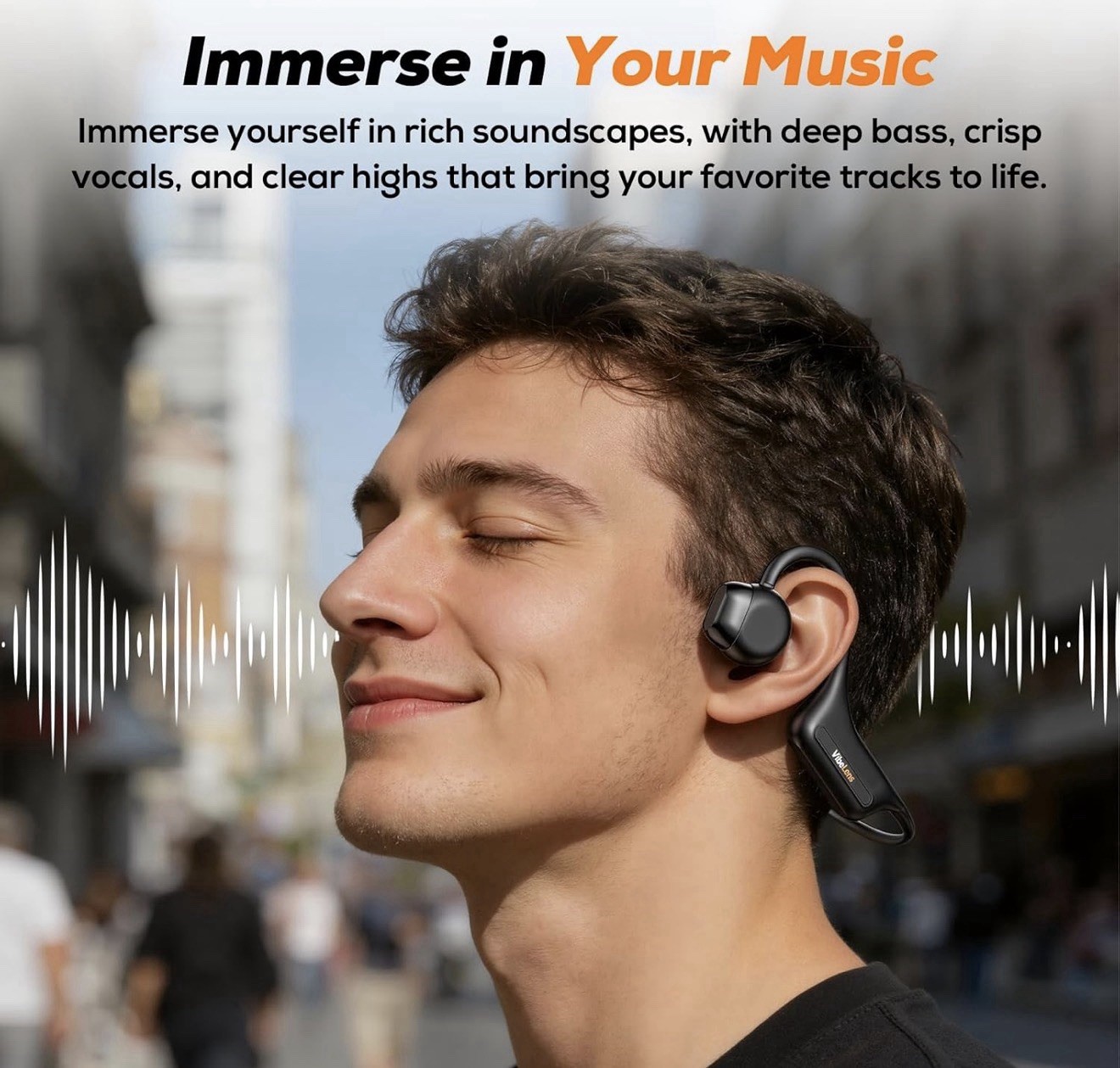 MusicCam World’s 1st Bone Conduction Headphones, Hand-Free POV Camera Headphones