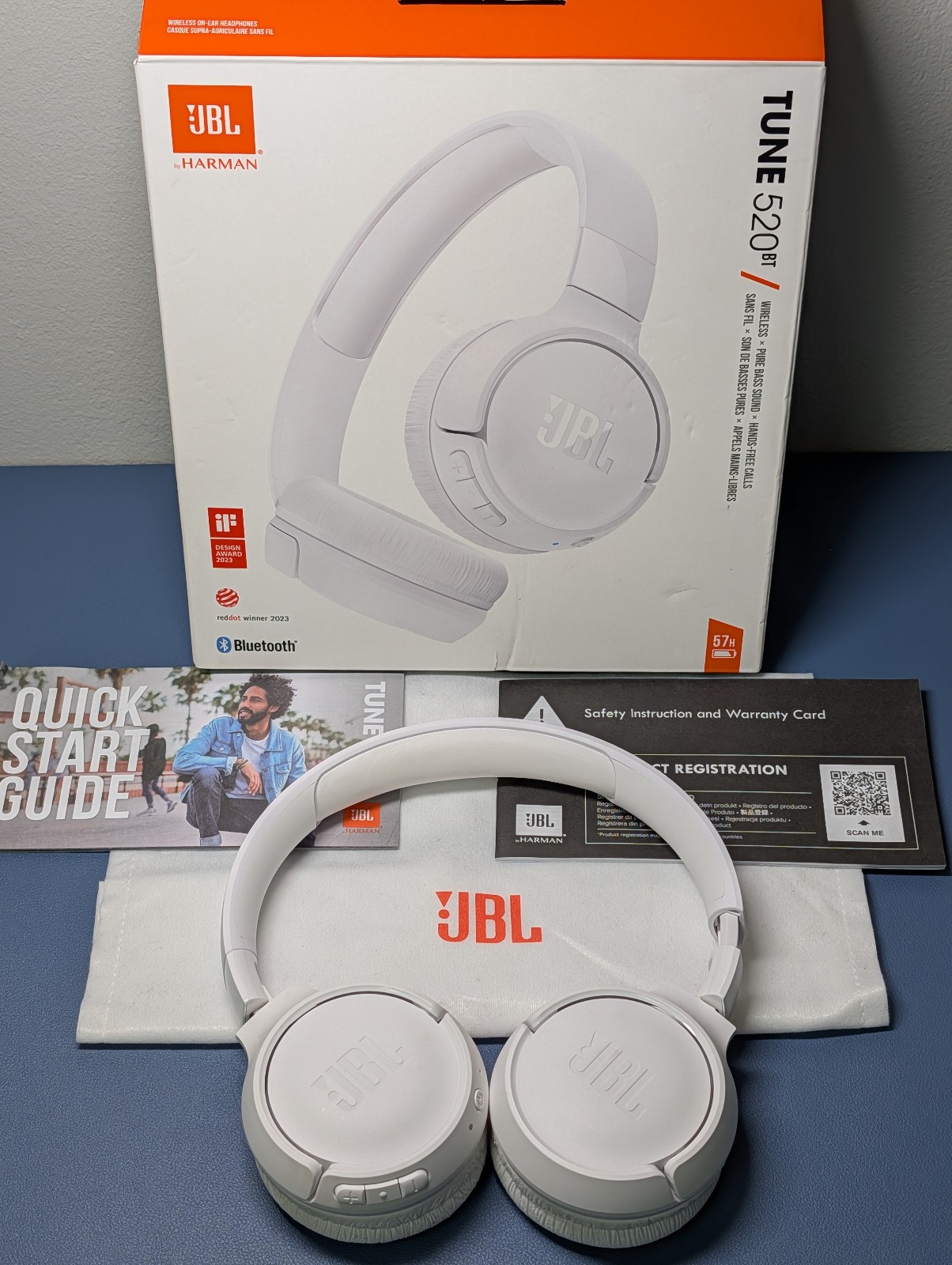 JBL Tune 520BT Bluetooth Wireless On-Ear Headphones – Foldable
