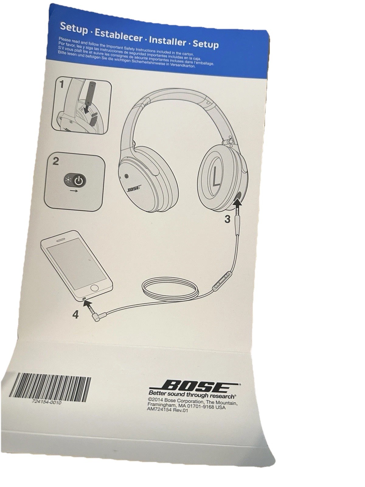 Bose QuietComfort QC25 Wired Noise Cancelling Headphones for Apple Devices