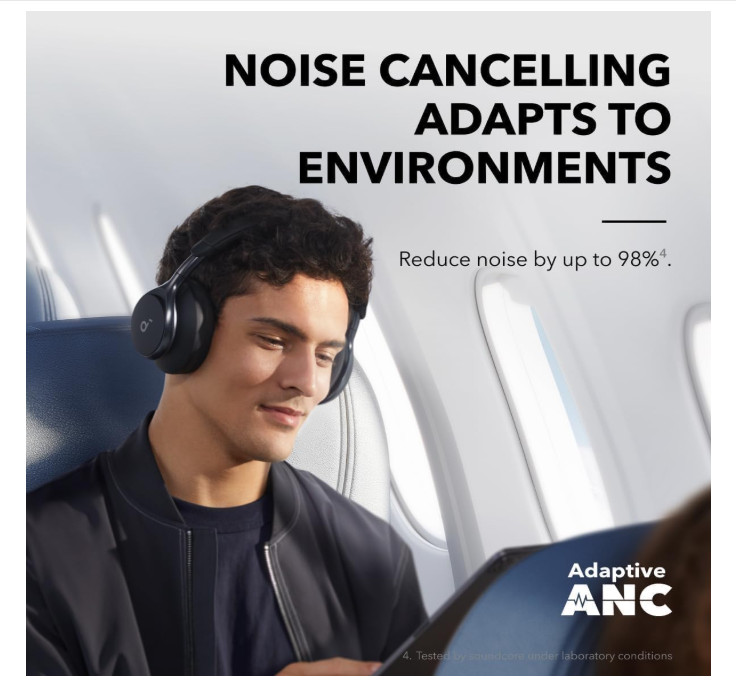 soundcore Space 2 by Anker, Active Noise Cancelling Headphones Comfortable Fit