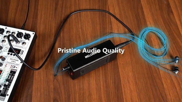 Portable Wired In-Ear Monitor Amplifier, Headphone Amp, XLR/TRS Inputs, Mute Con