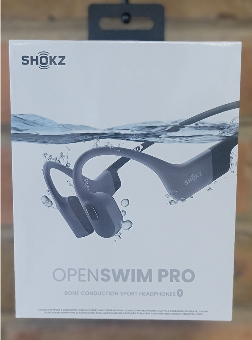New Shokz OpenSwim Pro Bone Conduction Sport Headphones Grey, Bluetooth + 32GB