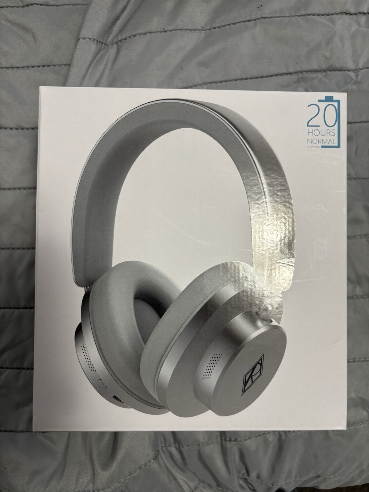 Bluetooth Wireless Over-Ear Headphones, 40mm Drivers, Built-In Mic, Gray, USB-C