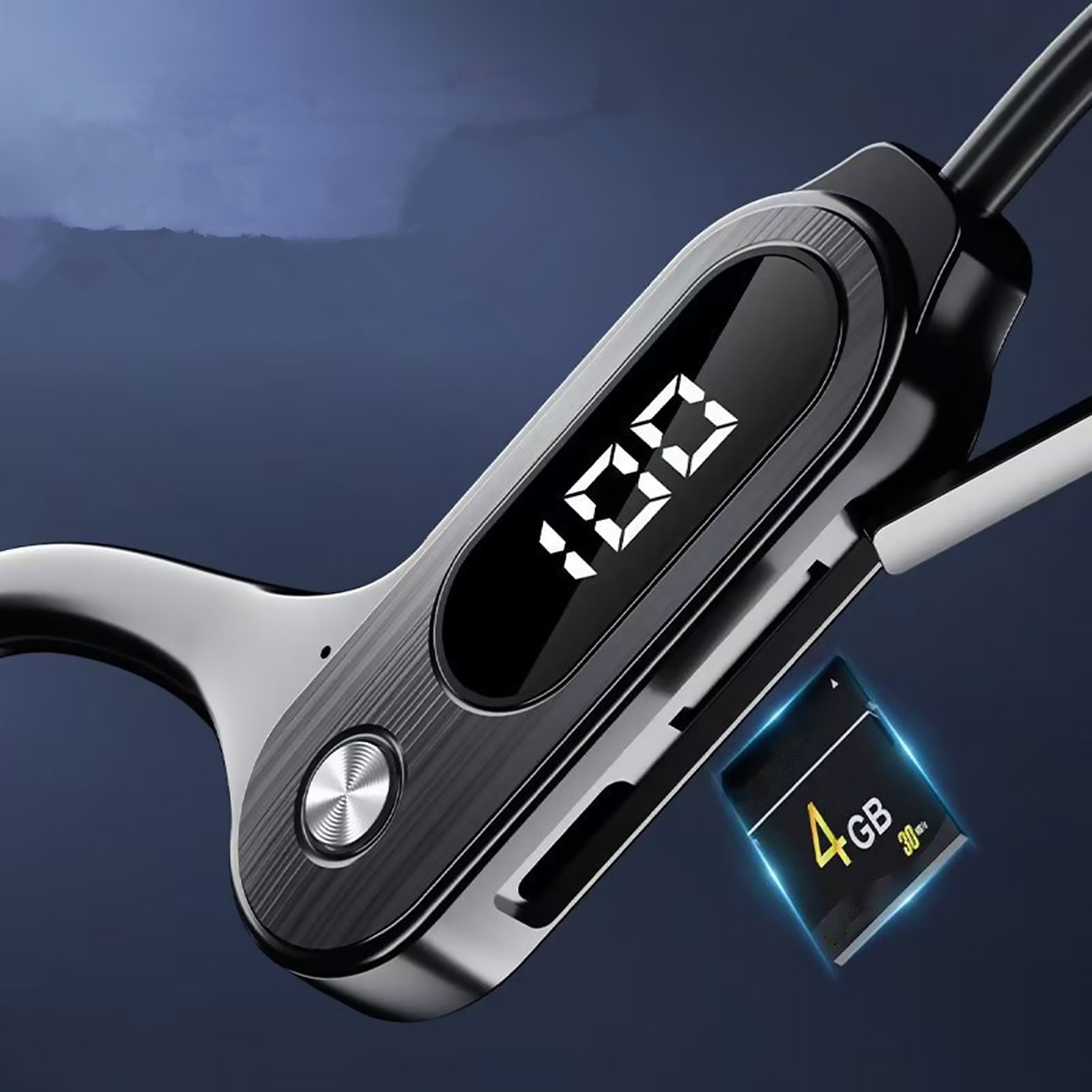 1 x Bluetooth headset Lightweight Exercise 300mah LED Digital Screen 30 Days New