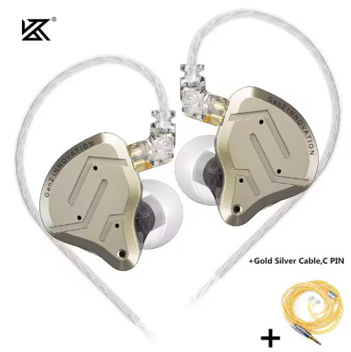 KZ ZSN Pro 2 Hybrid 1BA 1DD Wired IEM Earphones HiFi Sound