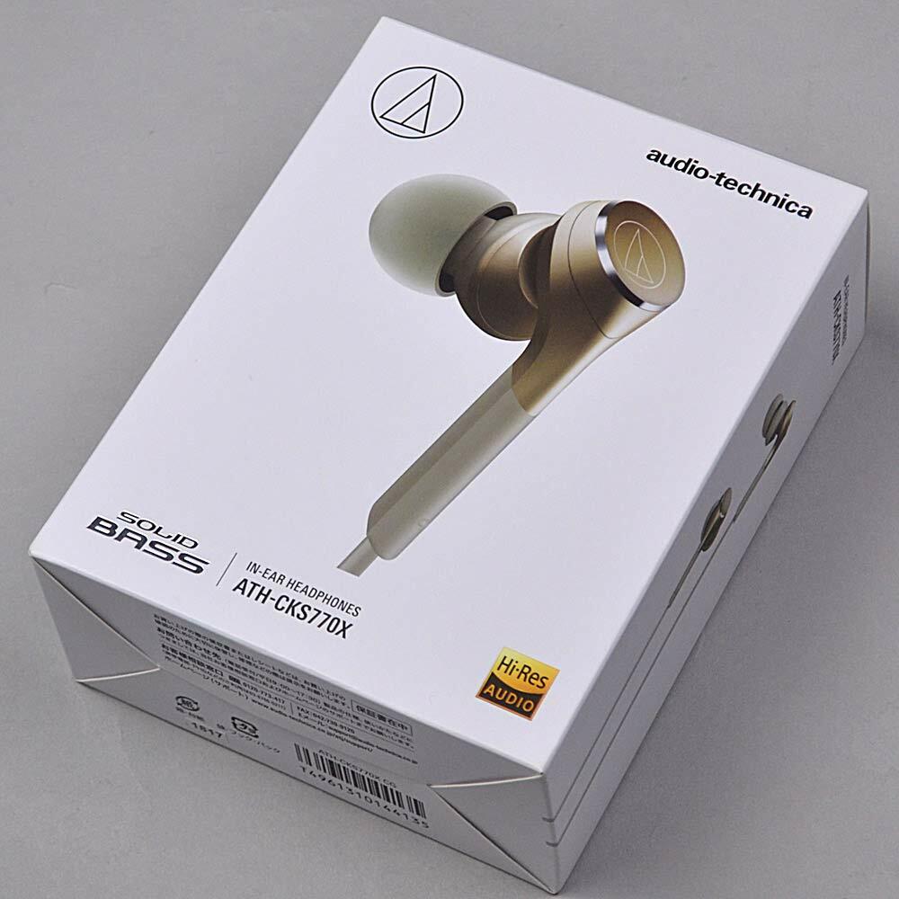 audio-technica ATH-CKS770X Hi-Res Earphone SOLID BASS Champagne Gold FROM JAPAN