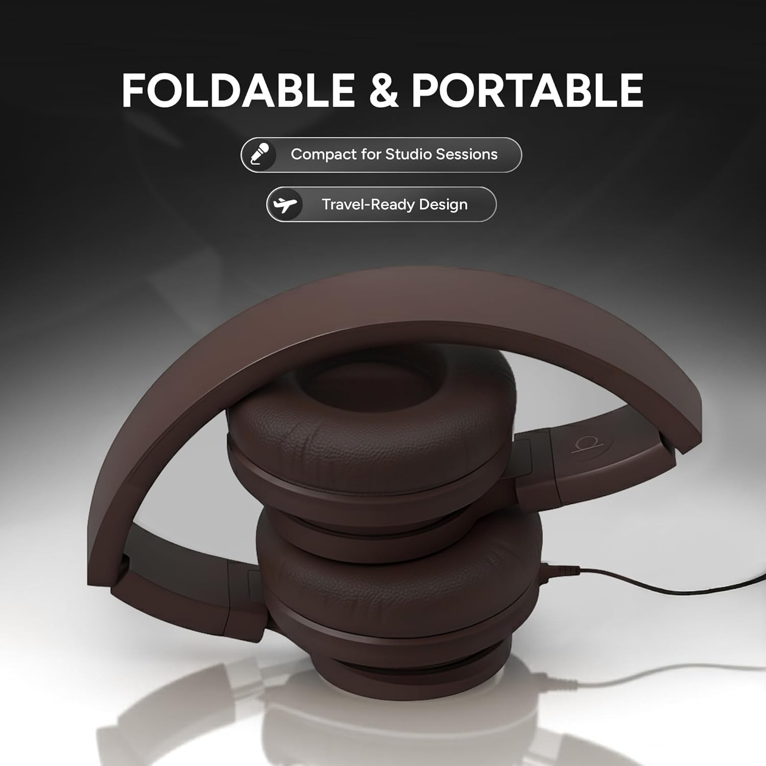 CL750 over Ear Headphones Wired with Mic & Volume Control, Audio with 100% Noise