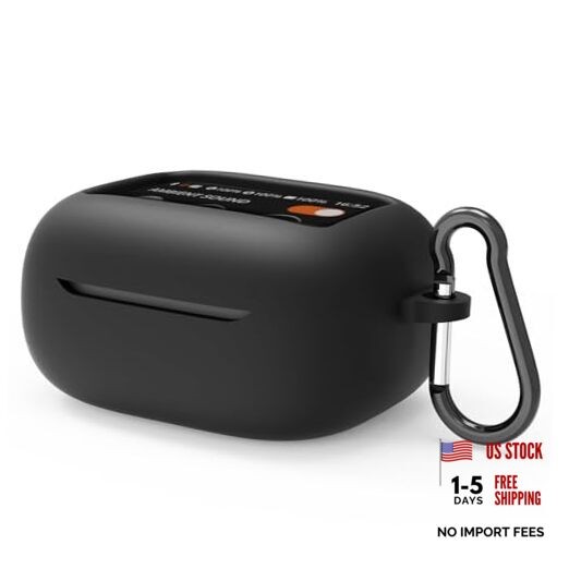 Silicone Case Cover Compatible with JBL Live Flex 3 True Wireless Earbuds,
