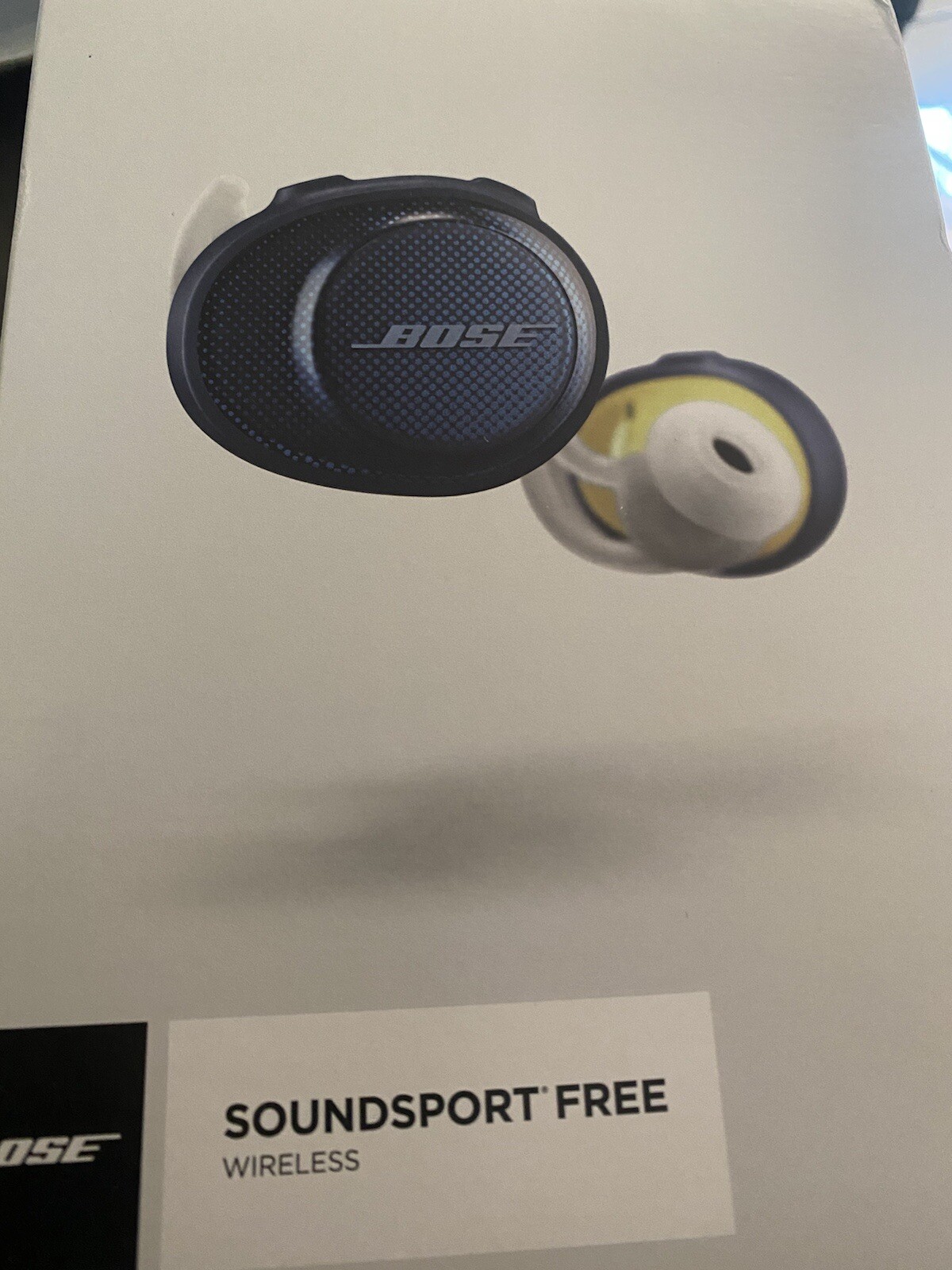 Bose SoundSport Free wireless USED headphones Midnight Blue Citron USED