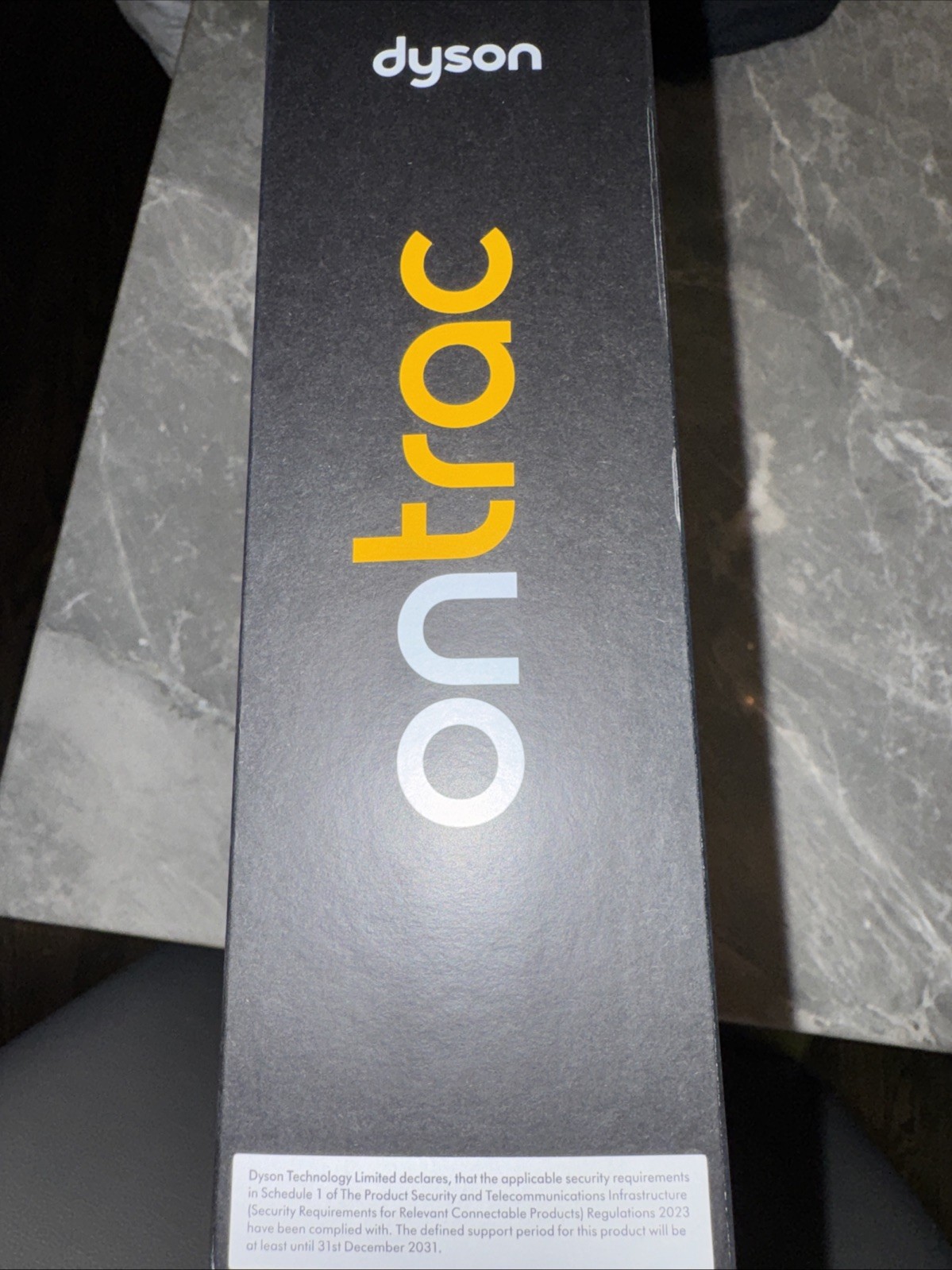 Dyson OnTrac Headphones – Noise Cancelling- New/Unopened – Silver/Yellow