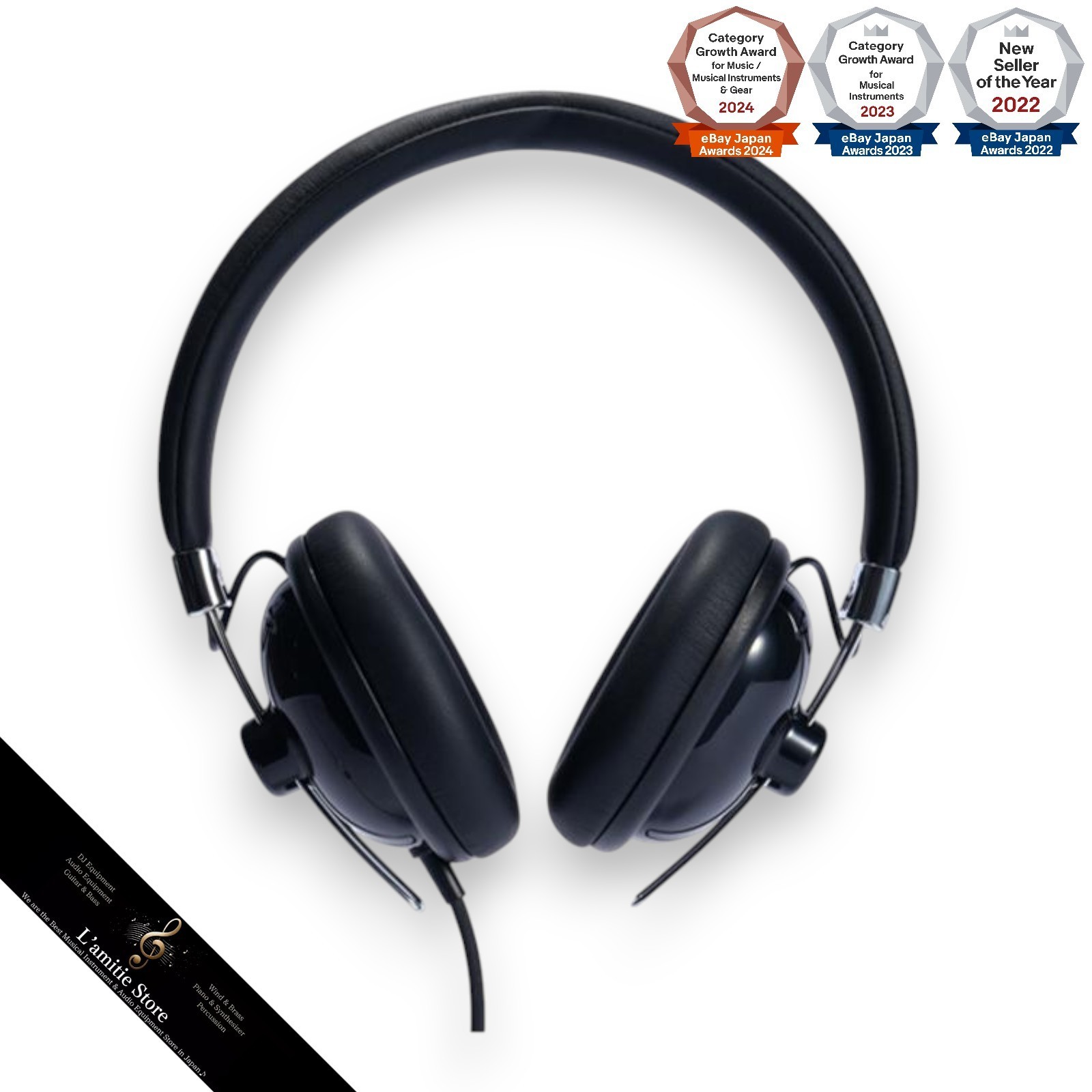 ASHIDAVOX HA-ST12-K Black Wired Headphones HAST12 Japan New