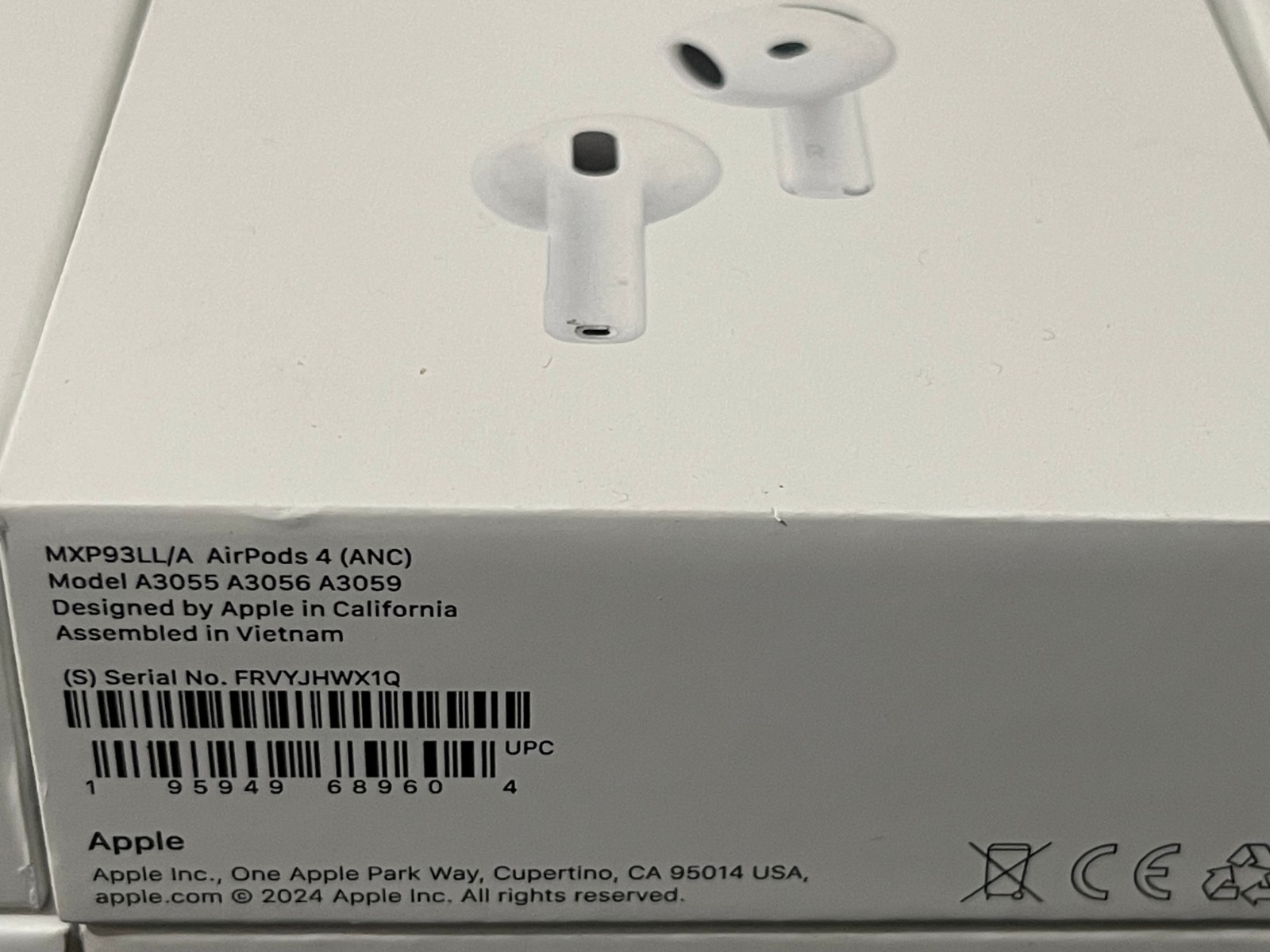 Apple AirPods 4 with Active Noise Cancellation (ANC) Wireless Earbuds MXP93LL/A.