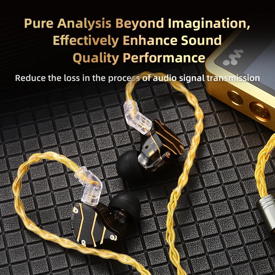 QKZ T1 Upgrade Cable 0.75mm QDC 3.5mm for KZ ZSN Pro EDX TRN Earphones
