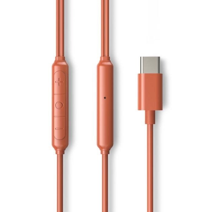 Philips TAE2100 USB-C Canal Type Earphones Inline Mic 3-Button Controller 1.2m